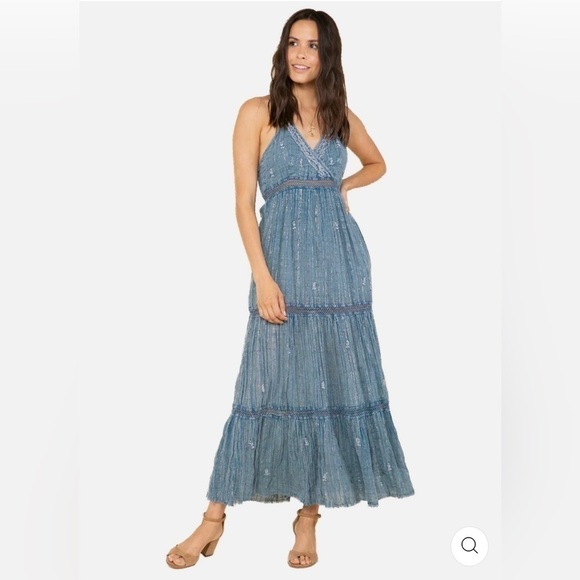 RAGA Dresses & Skirts - Raga Womens Embroidered Maxi Halter Dress